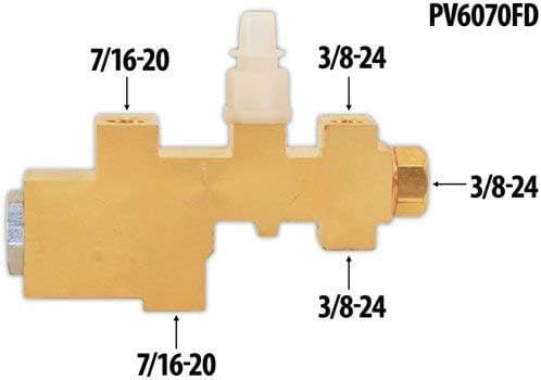 5 Star Speed Brake Proportioning Valve Compatible with Ford Mustang Fairlane Galaxie Mercury Comet 1965–1973 Disc Drum