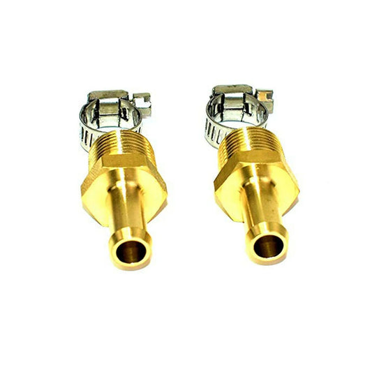 5 Star Speed 3/8" NPT to 3/8" Hose Fuel Line Fitting Kit with Hose Clamps