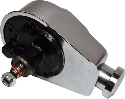 5 Star Speed Chrome Power Steering Pump Saginaw Style Compatible with Chevy GM 1955–1976