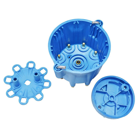5 Star Speed 8-Cylinder Male Pro Series Distributor Cap and Rotor Kit Blue