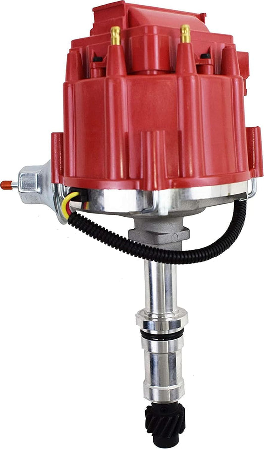 5 Star Speed HEI Distributor Compatible with Buick Odd Fire 225 231 V6 and Jeep Dauntless Engines with 65K Coil, Red Cap