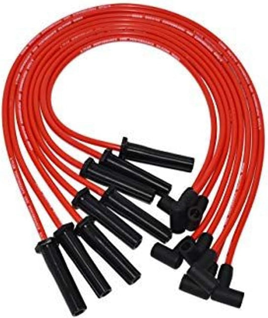 5 Star Speed 8.0mm Red Spark Plug Wire Set Compatible with Chevy BBC 396 402 427 454 502 572 HEI