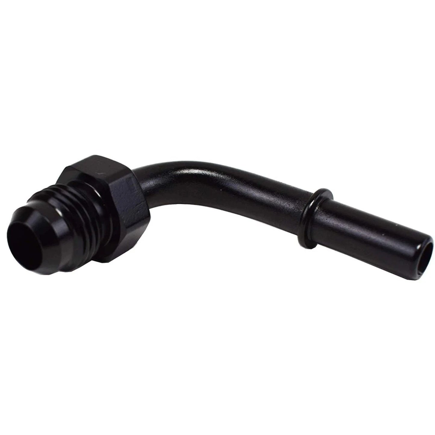 5 Star Speed LS LS1 LS2 LS3-6 AN Male Thread 90° 5/16" Quick Connect Fuel Rail Adapter Black
