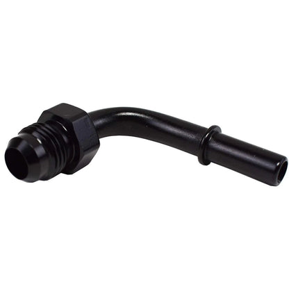 5 Star Speed LS LS1 LS2 LS3-6 AN Male Thread 90° 5/16" Quick Connect Fuel Rail Adapter Black