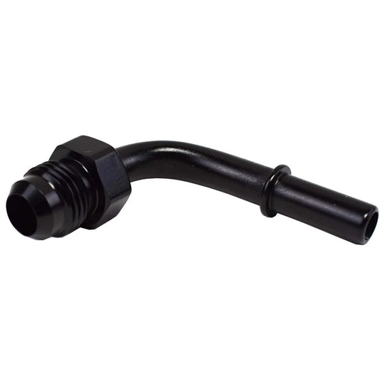 5 Star Speed LS LS1 LS2 LS3-6 AN Male Thread 90° 5/16" Quick Connect Fuel Rail Adapter Black