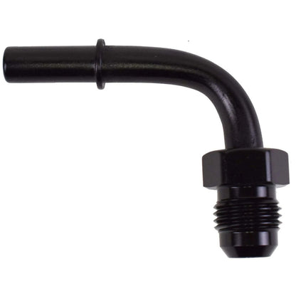 5 Star Speed LS LS1 LS2 LS3-6 AN Male Thread 90° 5/16" Quick Connect Fuel Rail Adapter Black