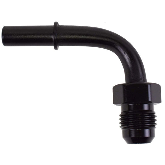 5 Star Speed LS LS1 LS2 LS3-6 AN Male Thread 90° 5/16" Quick Connect Fuel Rail Adapter Black