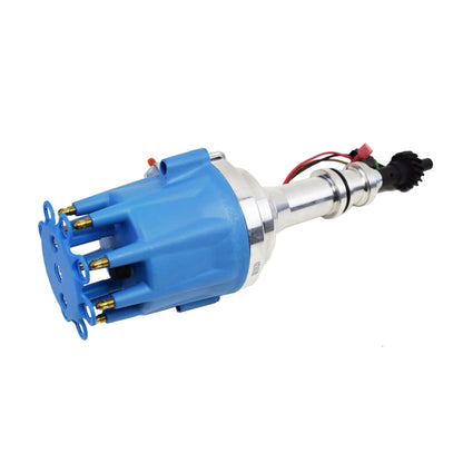 5 Star Speed Pro Series Ready to Run R2R Distributor Compatible with Ford 351C 351M 400M 370 429 460 BBF V8 Engine Blue Cap