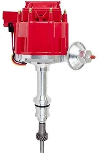 5 Star Speed HEI Distributor Kit Compatible with Oldsmobile V8 260 307 330 350 400 403 425 455 with 8.0mm Red Spark Plug Wires