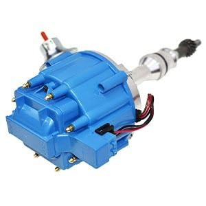 5 Star Speed HEI Distributor Kit Compatible with Ford 351W Windsor V8 Engines with 8.0mm Spark Plug Wires Blue