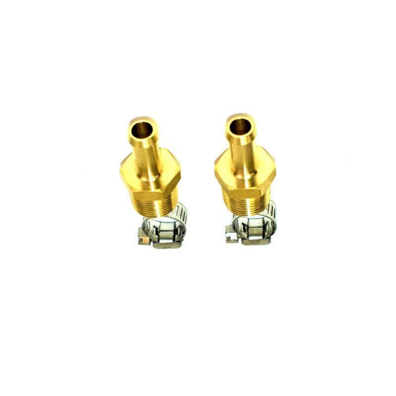 5 Star Speed 3/8" NPT to 3/8" Hose Fuel Line Fitting Kit with Hose Clamps