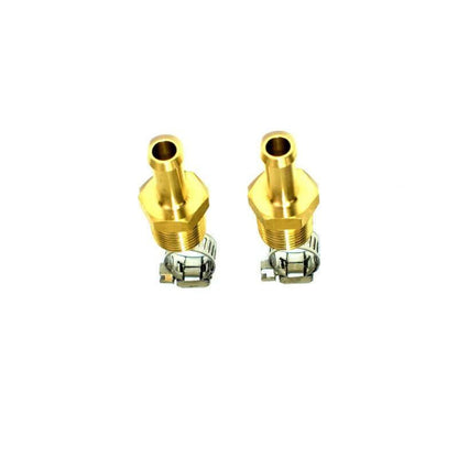 5 Star Speed 3/8" NPT to 3/8" Hose Fuel Line Fitting Kit with Hose Clamps