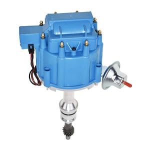 5 Star Speed HEI Distributor with High Output Coil Compatible with Ford 351W Windsor V8 Blue Cap