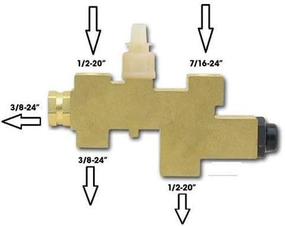5 Star Speed Adjustable Brake Proportioning Valve Compatible with Jeep Wrangler YJ 1989–1996