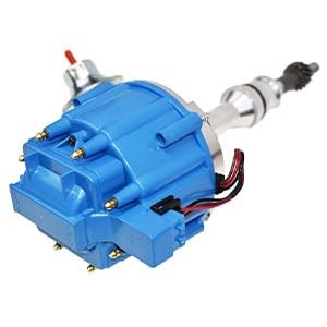 5 Star Speed HEI Distributor with High Output Coil Compatible with Ford 351W Windsor V8 Blue Cap