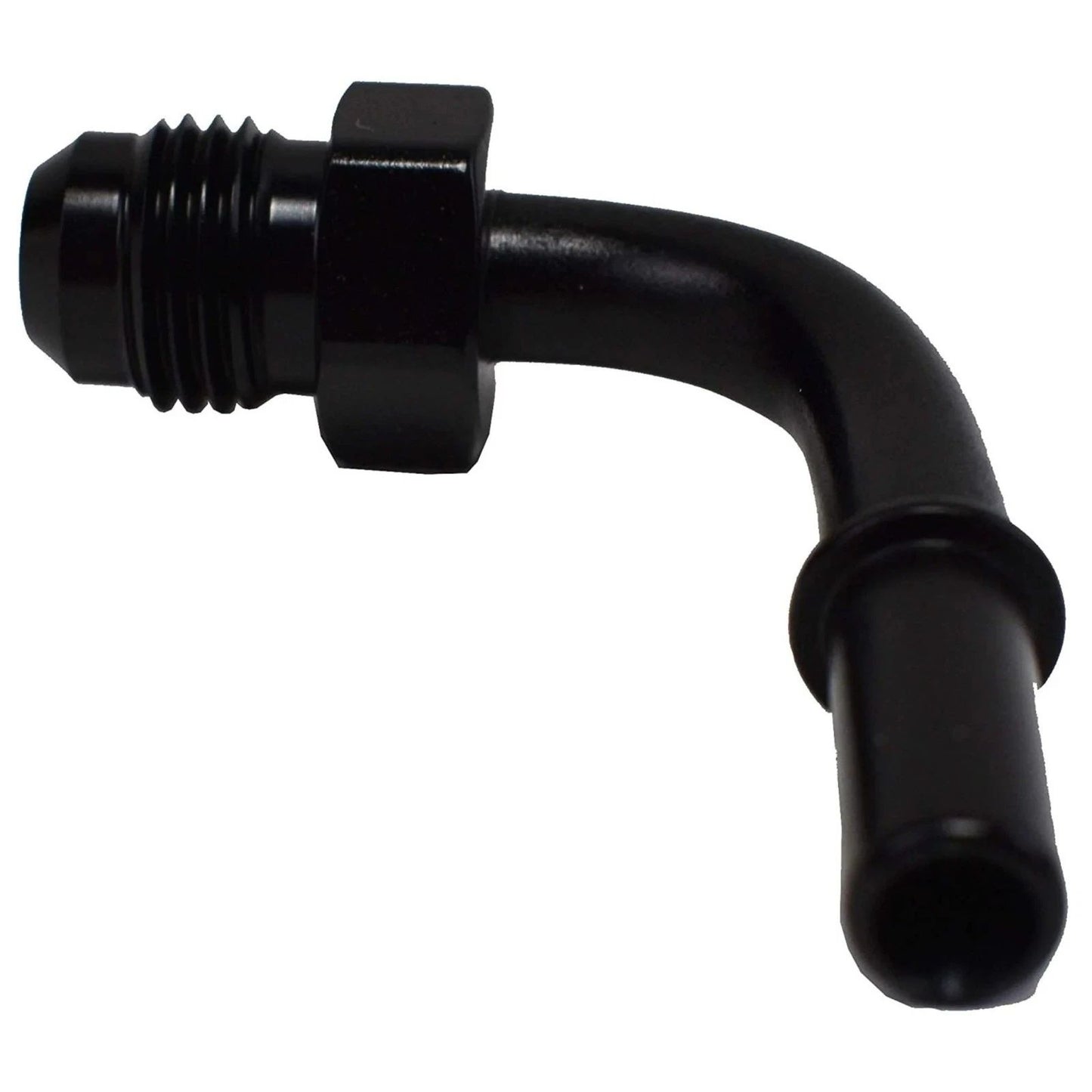 5 Star Speed LS LS1 LS2 LS3-6 AN Male Thread 90° 5/16" Quick Connect Fuel Rail Adapter Black