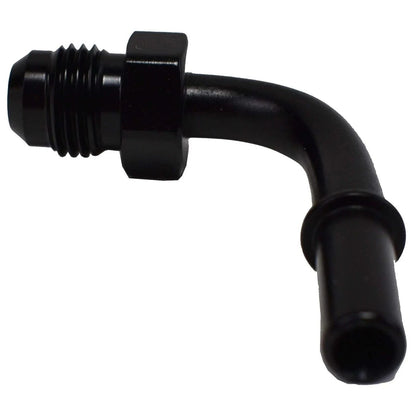 5 Star Speed LS LS1 LS2 LS3-6 AN Male Thread 90° 5/16" Quick Connect Fuel Rail Adapter Black