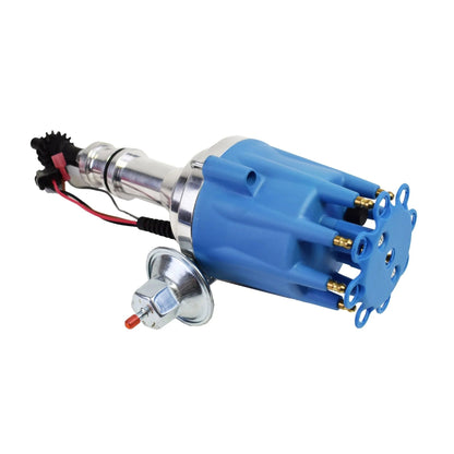5 Star Speed Pro Series Ready to Run R2R Distributor Compatible with Ford 351C 351M 400M 370 429 460 BBF V8 Engine Blue Cap