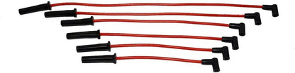 5 Star Speed 8.0mm Red Spark Plug Wire Set Compatible with Chevy GMC Inline 6 230 250 292 HEI