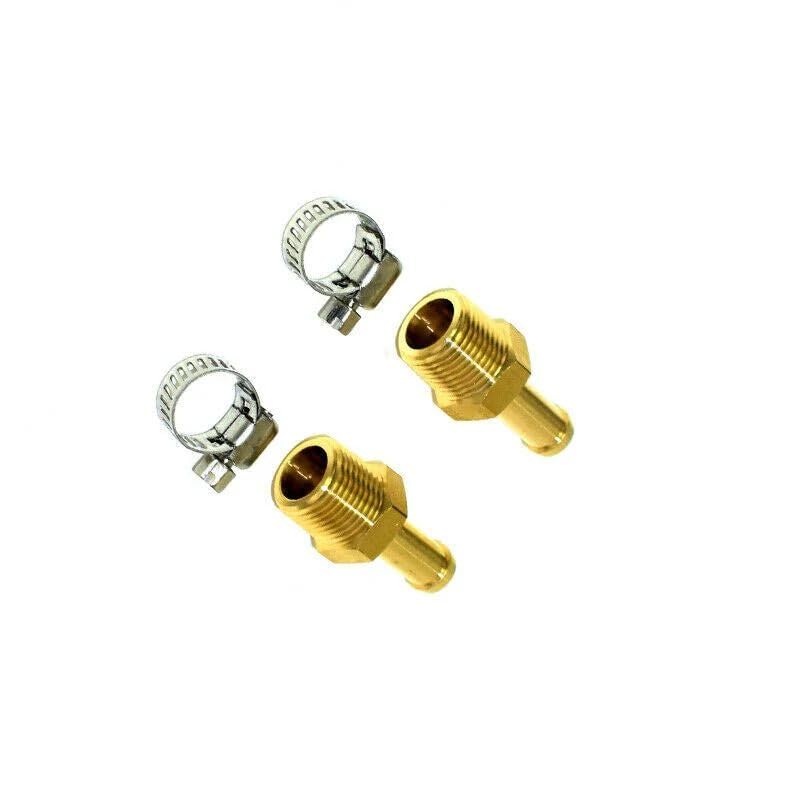 5 Star Speed 3/8" NPT to 3/8" Hose Fuel Line Fitting Kit with Hose Clamps