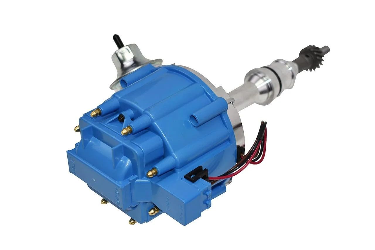 5 Star Speed HEI Distributor Blue Cap 65K Coil One Wire Compatible with Ford Small Block 260 289 302 5.0