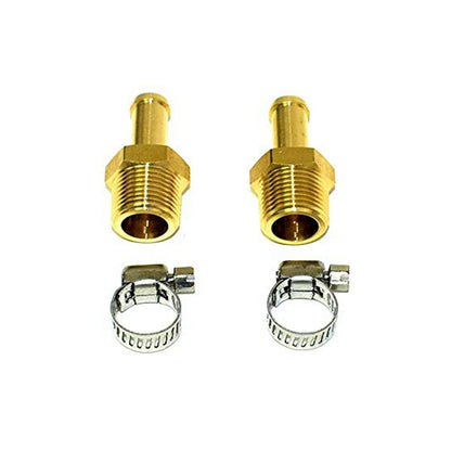 5 Star Speed 3/8" NPT to 3/8" Hose Fuel Line Fitting Kit with Hose Clamps