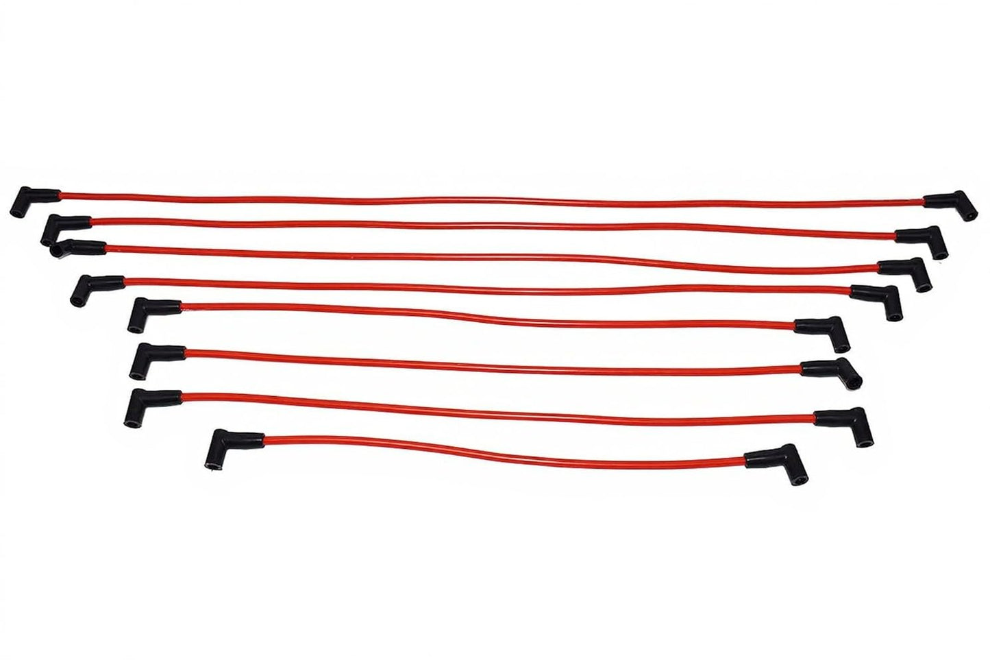 5 Star Speed 8.0mm Red Spark Plug Wire Set Compatible with Chevy GMC SBC 283 305 307 327 350 400 HEI Under Exhaust