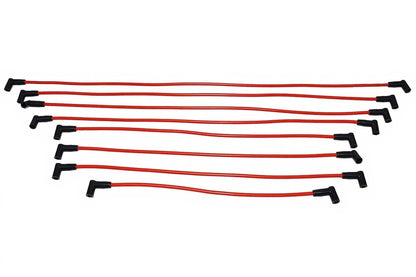 5 Star Speed 8.0mm Red Spark Plug Wire Set Compatible with Chevy GMC SBC 283 305 307 327 350 400 HEI Under Exhaust