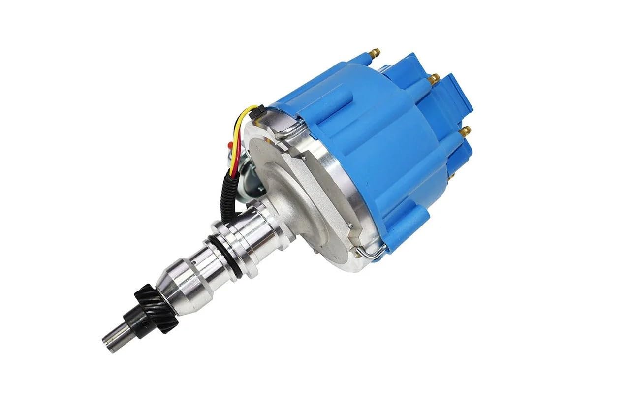 5 Star Speed HEI Distributor Compatible with Ford 240 300 Inline 6 Engines with 65K Coil, Blue Cap