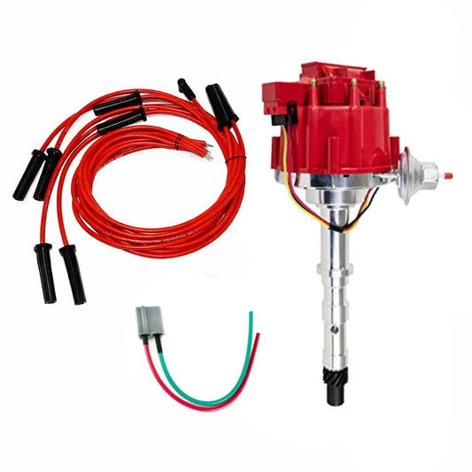 5 Star Speed HEI Distributor Kit Compatible with Cadillac V8 368 425 472 500 with 8.0mm Spark Plug Wires