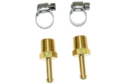 5 Star Speed 1/4" NPT to 1/4" Hose Fuel Line Fitting Kit with Hose Clamps