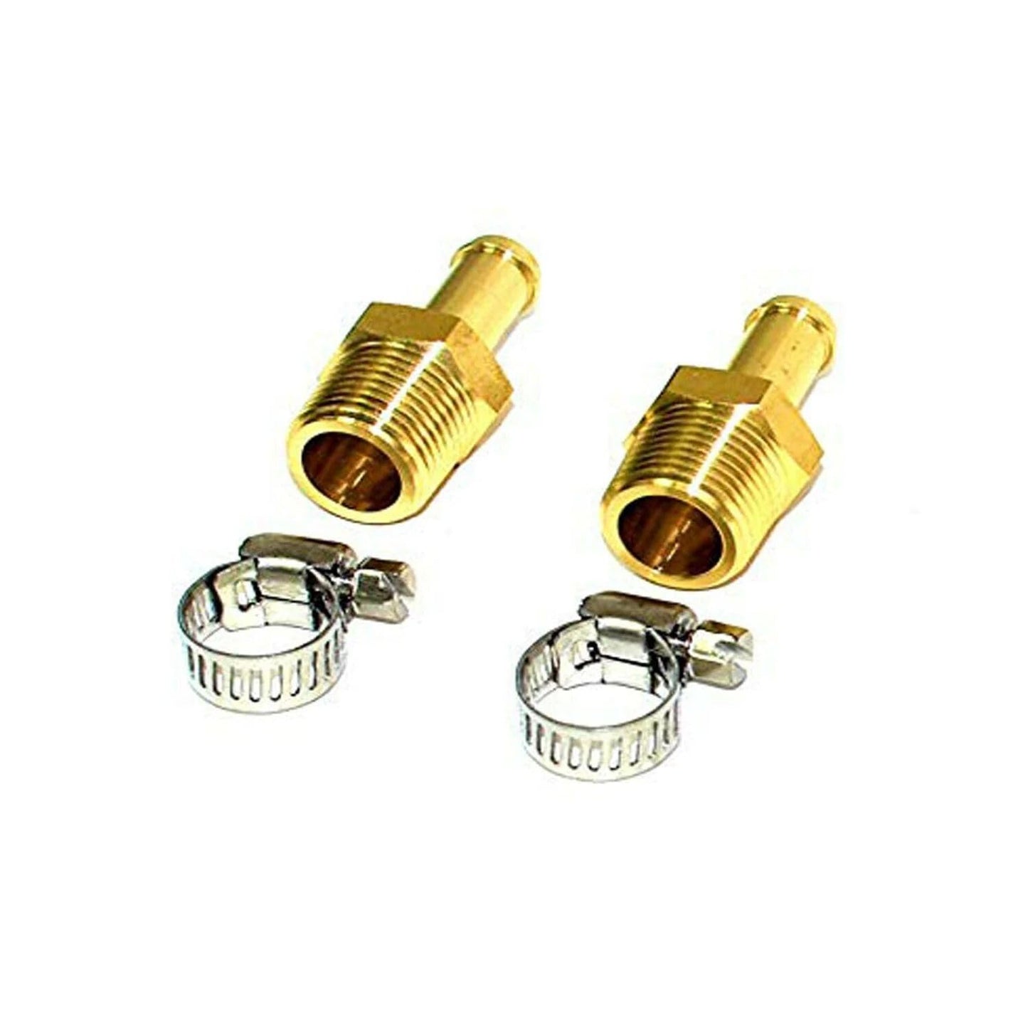 5 Star Speed 3/8" NPT to 3/8" Hose Fuel Line Fitting Kit with Hose Clamps