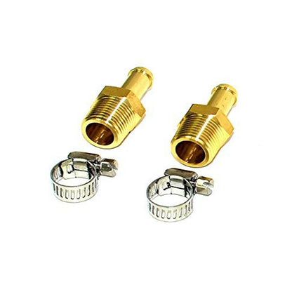 5 Star Speed 3/8" NPT to 3/8" Hose Fuel Line Fitting Kit with Hose Clamps
