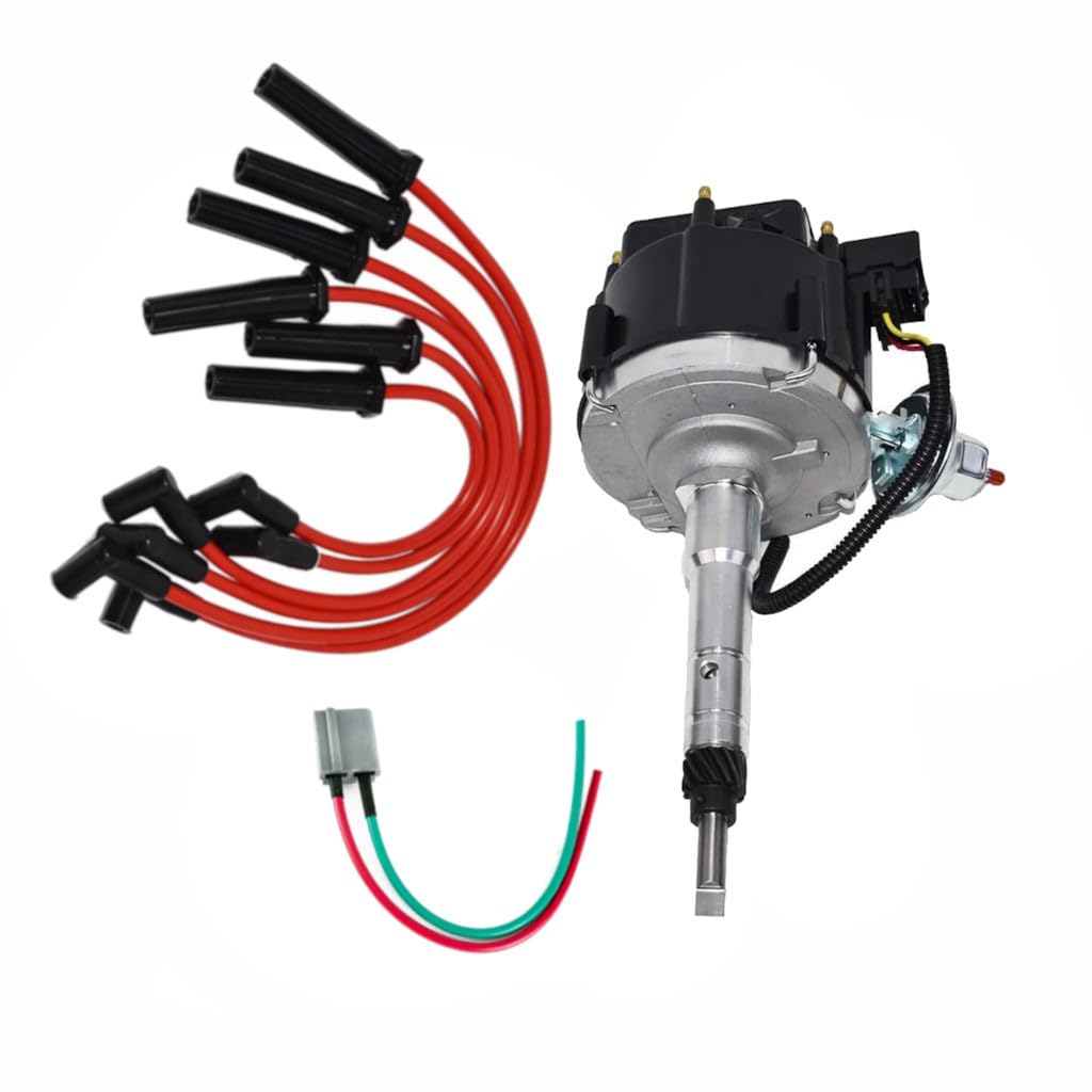 5 Star Speed HEI Distributor Kit Compatible with Chevrolet GM GMC Inline 6-Cylinder Engines 194 216 230 235 250 261 292 and Toyota Land Cruiser 3.9L 4.2L with 8.0mm Spark Plug Wires