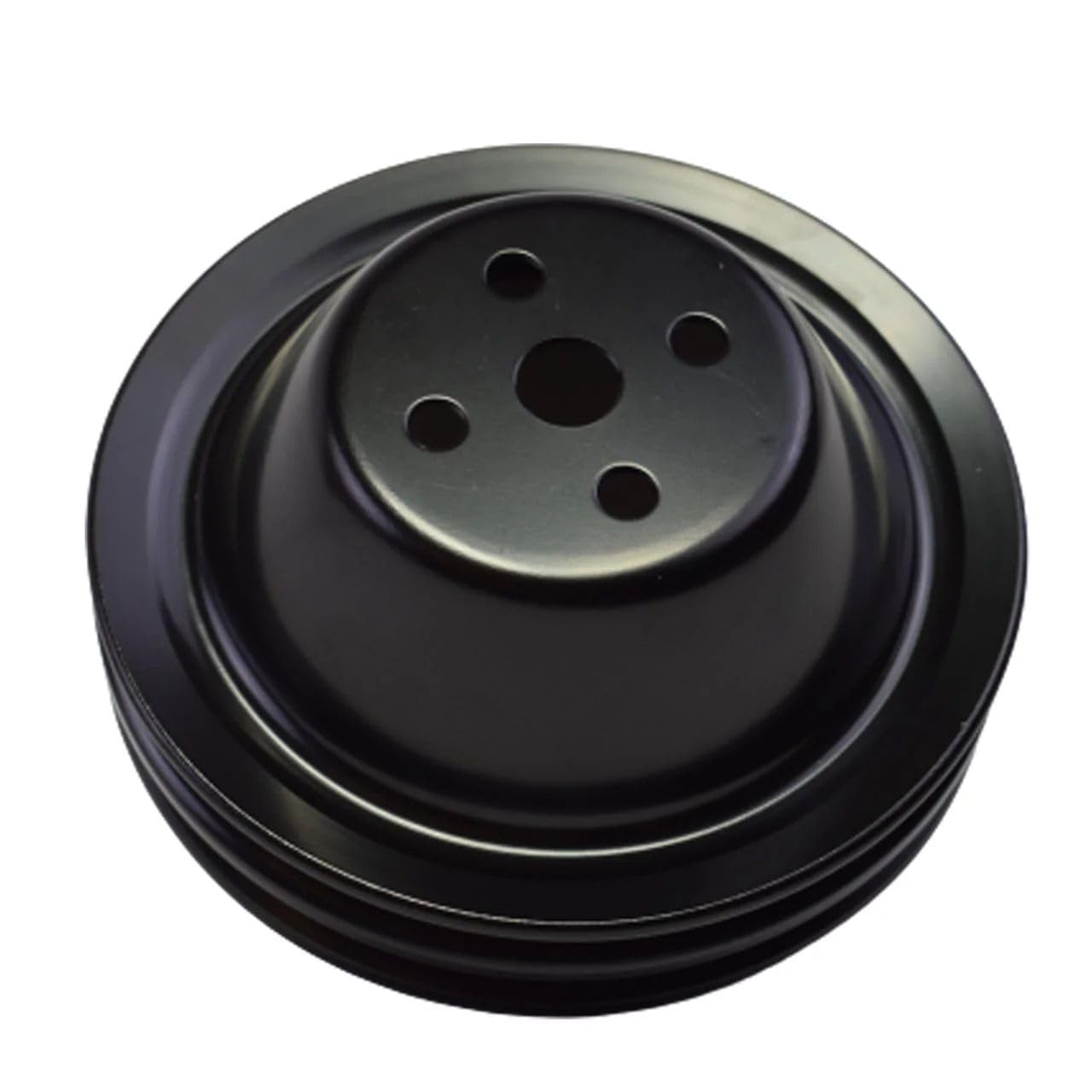 5 Star Speed Water Pump Pulley Double-Groove SWP Short Water Pump Compatible with Small Block Chevy SBC 262 265 267 283 302 305 307 327 350 400 Black Steel