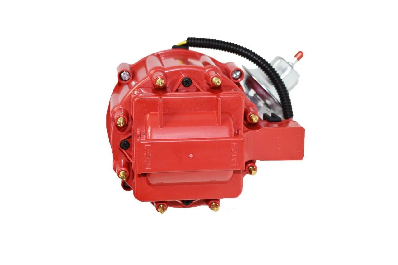 HEI Distributor Compatible with Buick Big Block 400 430 455 with 65K Volt Coil, One-Wire Installation, Red Cap