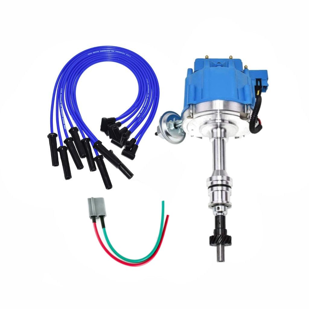 5 Star Speed HEI Distributor Kit Compatible with Ford Big Block BBF 351C 351M 400M 429 460 with 8.0mm Spark Plug Wires