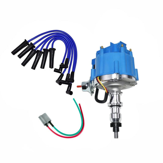5 Star Speed HEI Distributor Kit Compatible with Ford 240 300 Inline 6 Engines with 8.0mm Spark Plug Wires