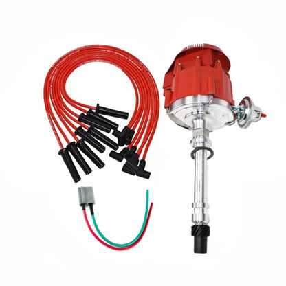 5 Star Speed HEI Distributor Kit Compatible with Chevy Big Block BBC 396 427 454 with 8.0mm Spark Plug Wires Red Cap