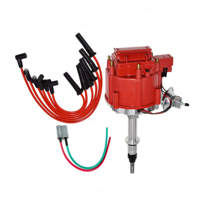 5 Star Speed HEI Distributor Kit Compatible with Chevy GM GMC Inline 6 194 215 230 235 250 261 292 with 8.0mm Spark Plug Wires