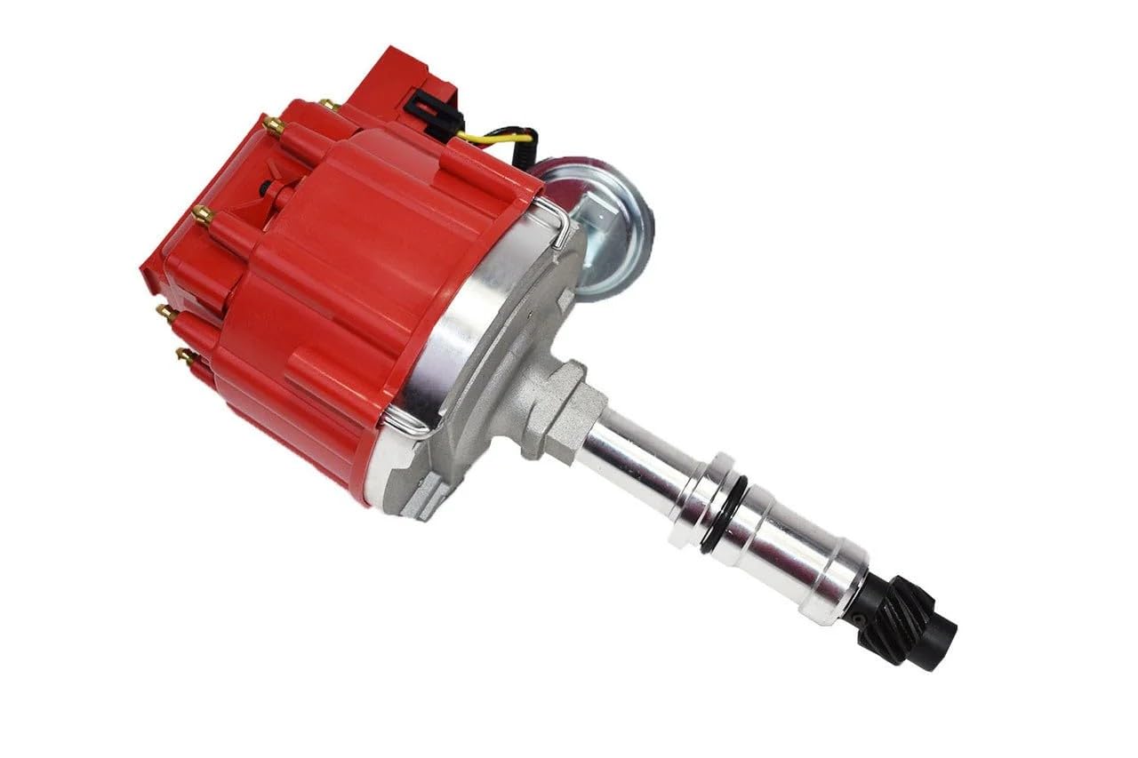 HEI Distributor Compatible with Buick Big Block 400 430 455 with 65K Volt Coil, One-Wire Installation, Red Cap