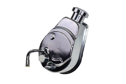 5 Star Speed Chrome Power Steering Pump Saginaw Style Compatible with Chevy GM 1955–1976