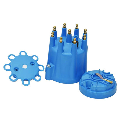 5 Star Speed 8-Cylinder Male Pro Series Distributor Cap and Rotor Kit Blue