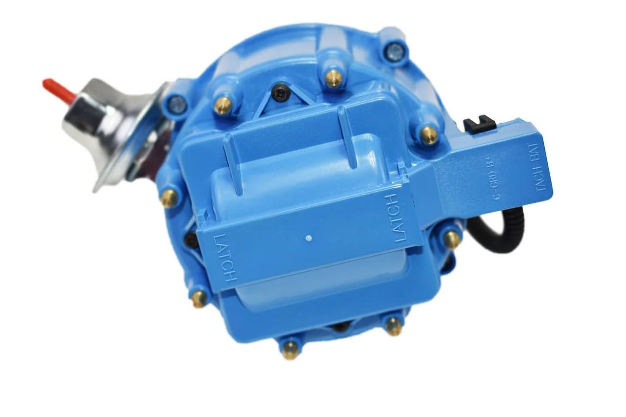 5 Star Speed HEI Distributor with High Output Coil Compatible with Ford FE 352 360 390 406 410 427 428 Blue Cap