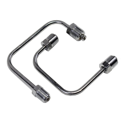 5 Star Speed Bottom Mount Proportioning Valve Line Kit Steel Chrome Compatible with 9/16 and 1/2 Ports