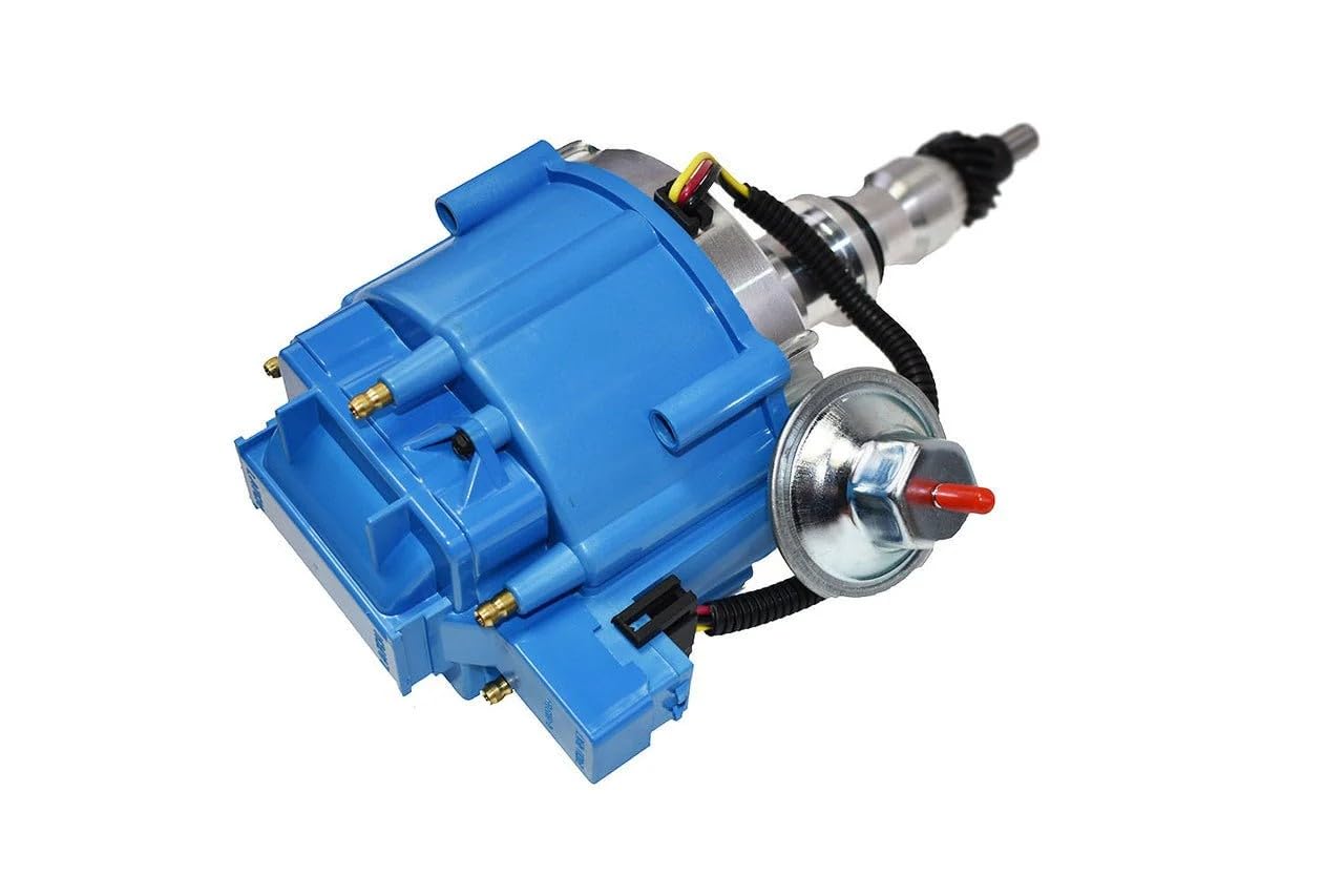 5 Star Speed HEI Distributor Compatible with Ford 240 300 Inline 6 Engines with 65K Coil, Blue Cap
