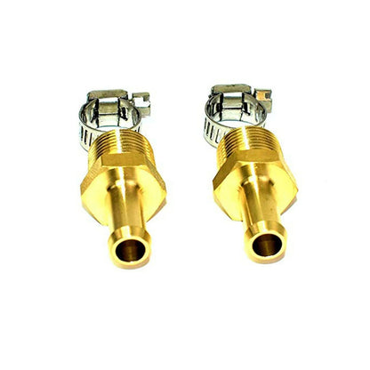 5 Star Speed 3/8" NPT to 3/8" Hose Fuel Line Fitting Kit with Hose Clamps