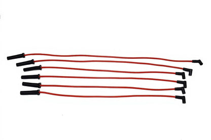 5 Star Speed 8.0mm Red Spark Plug Wire Set Compatible with Chevy GMC 4.3L Vortec V6 HEI EFI to Carb Swap