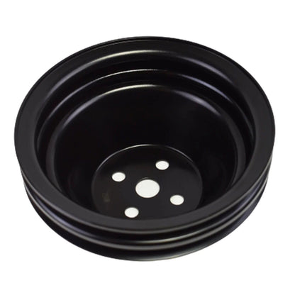 5 Star Speed Water Pump Pulley Double-Groove SWP Short Water Pump Compatible with Small Block Chevy SBC 262 265 267 283 302 305 307 327 350 400 Black Steel