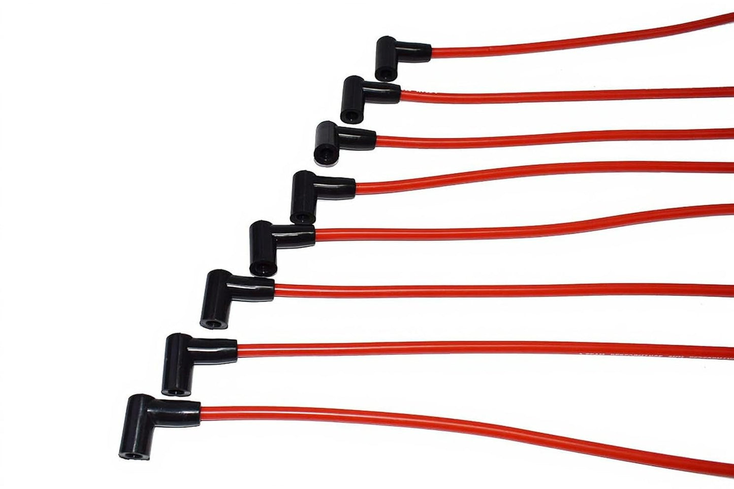 5 Star Speed 8.0mm Red Spark Plug Wire Set Compatible with Chevy GMC SBC 283 305 307 327 350 400 HEI Under Exhaust
